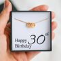 30th Birthday Gift, Three Rings For Three Decades Necklace, thumbnail 1 of 7