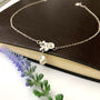 Sterling Silver Flower And Pearl Necklace, thumbnail 3 of 10