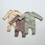 Organic Cotton Personalised Zip Up Baby Romper/Sleepsuit, thumbnail 2 of 4