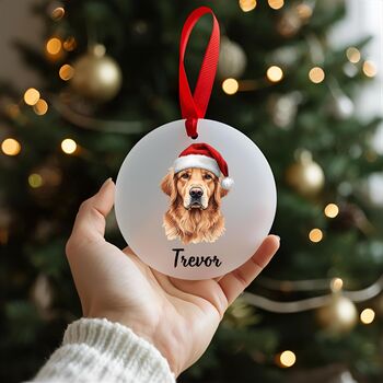 Personalised Pet Dog Christmas Tree Bauble Spaniel, 3 of 7