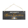 Personalised Beer Garden Printed Hanging Slate Plaque, thumbnail 2 of 6