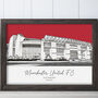 Personalised Football Stadium Print Custom Club, Colours And Text, thumbnail 3 of 6