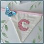Cream, Pink And Blue Personalised Name Bunting, thumbnail 1 of 12
