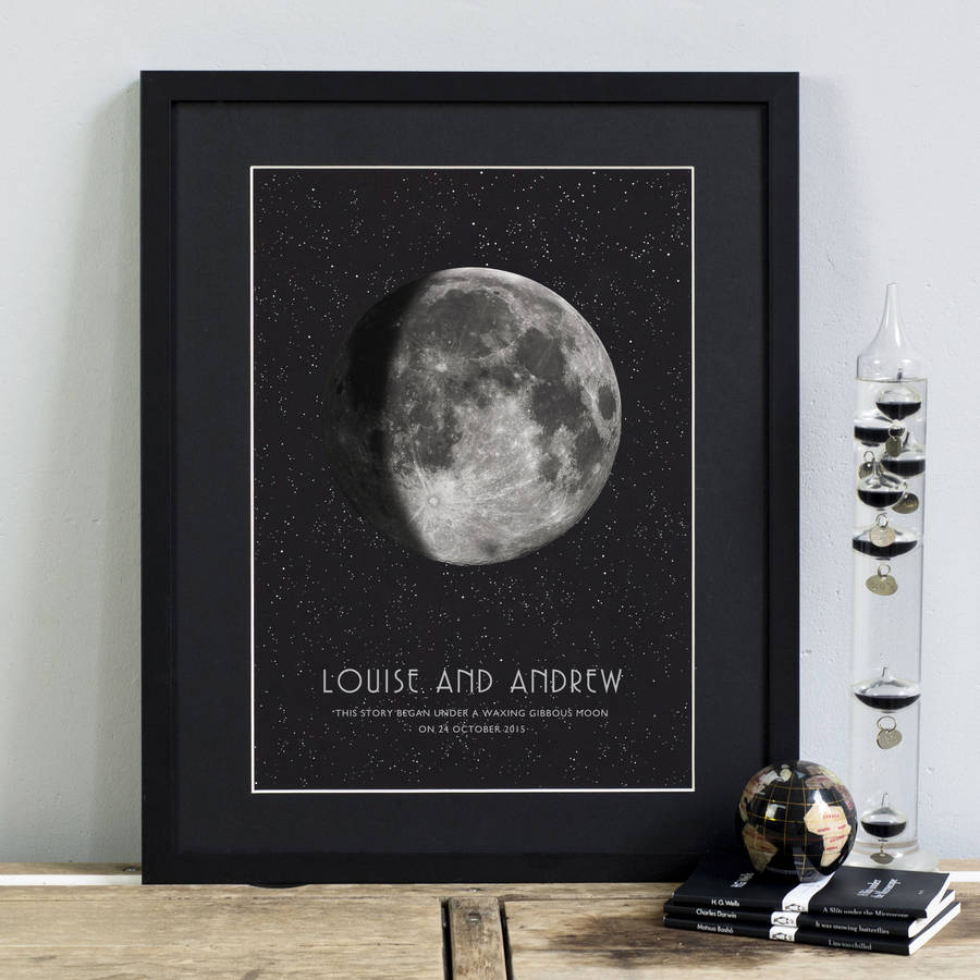 Personalised Moon Phase Print, 1 of 2