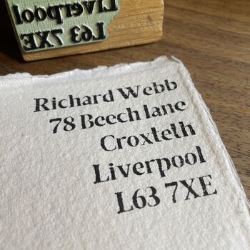 Personalised Address Stamp ~ Return, 7 of 9