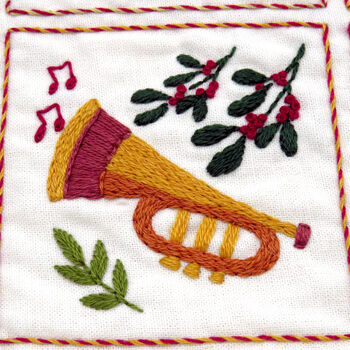 Twelve Days Of Christmas Festive Embroidery Kit, 5 of 12