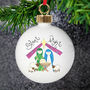 Personalised Nativity Silent Night Bauble, thumbnail 2 of 4