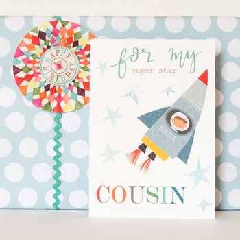 Rocket Cousin Greetings Card, 5 of 5