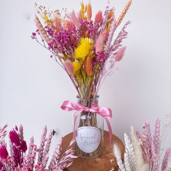 Pink Dried Flowers With Vase Christmas Gift For Friend, 5 of 7