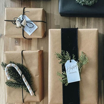 Plain Brown Christmas Wrapping Paper Roll 8m Roll, 8 of 9