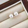 Sara Ivory Silver Pearl Love Galaxy Charm Gift Earrings, thumbnail 6 of 7