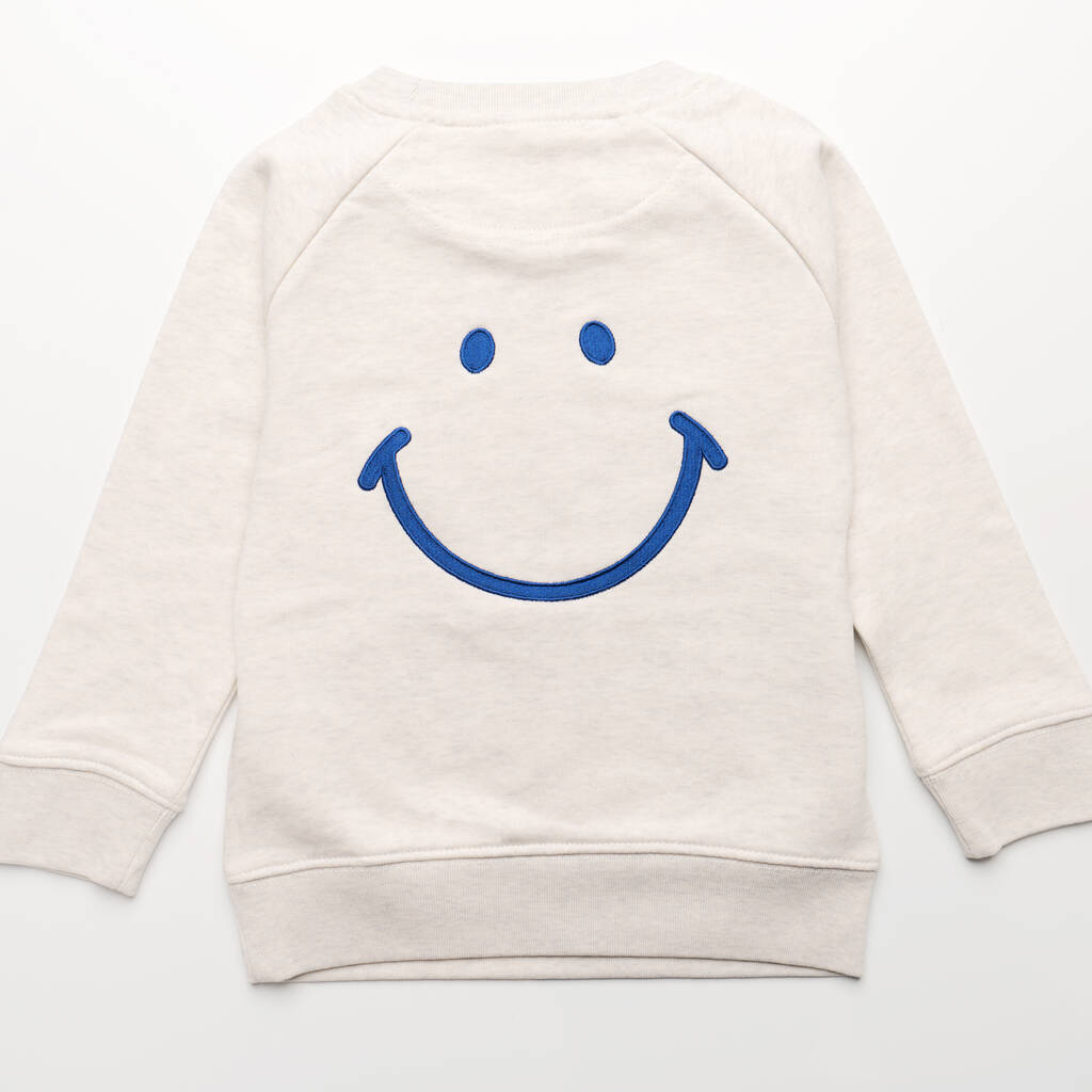 'Happy' Embroidered Children's Sweatshirt By LoveLuxLondon