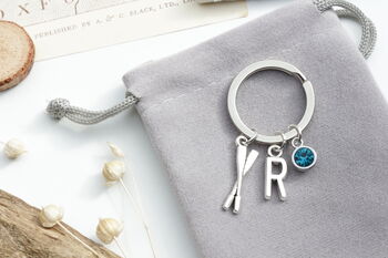 Rowing Oars Personalised Keyring Adventure Gift, 7 of 10