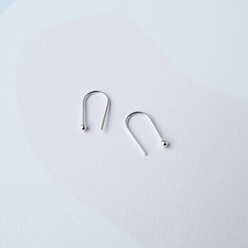Mini Arc Earrings Silver, 5 of 5