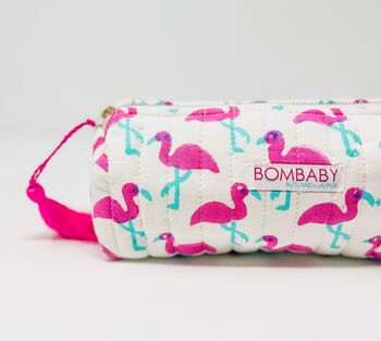Handmade Quilted Flamingo Pencil Case, 4 of 5