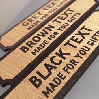 Personalised Oak Road Sign Style Plaque, 3 of 8