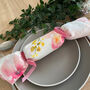 Four Personalised Floral Pink Christmas Crackers, thumbnail 7 of 9