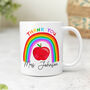 Personalised Teacher Mug 'Rainbow Apple', thumbnail 2 of 3