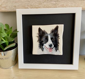 Personalised Hand Painted Pet Portrait Framed Tile, 6 of 10