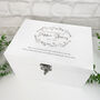 Personalised White Wooden Wreath Memory Box For Bereavement And Sympathy Keepsake Gift, thumbnail 3 of 9
