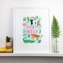 A3 Illustrated Stay Wild Print, thumbnail 2 of 2