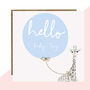 'Hello Baby' Boy Or Girl New Baby Card, thumbnail 2 of 3