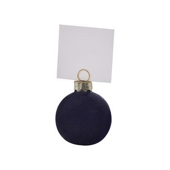 Navy Bauble Place Card Holders With Place Cards, 2 of 3