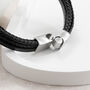 Personalised Men's Stacked Leather Skull Bracelet, thumbnail 9 of 10