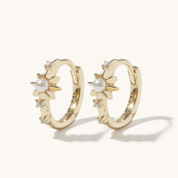 Guiding Star Hoops Silver Or 18ct Gold Plated, 6 of 7