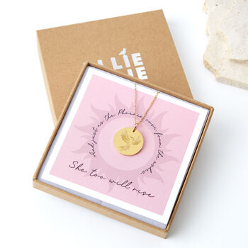 Always I Rise Phoenix Stainless Steel Gold Necklace, 8 of 10
