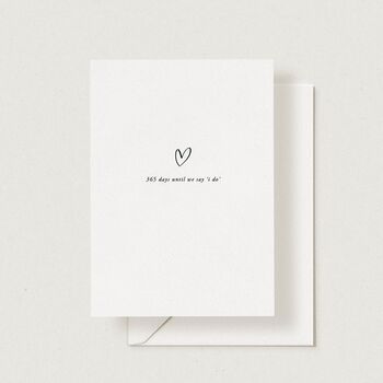 Personalised Day's Until We Say I Do Heart Card, 2 of 4