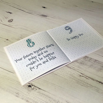 Personalised Son Wedding Book Card, 4 of 6