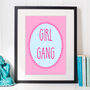 Girl Gang Typographic Art Print, thumbnail 2 of 2