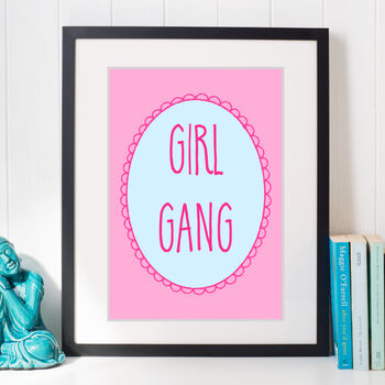 Girl Gang Typographic Art Print, 2 of 2