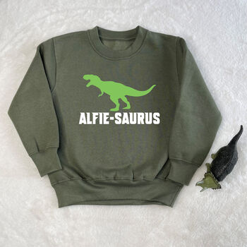 Personalised Dinosaur Established Jumper, 3 of 4