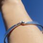 Personalised Oval Sterling Silver Bangle, thumbnail 2 of 8