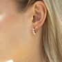 9ct Solid Gold Pearl Hoop Earrings, thumbnail 1 of 7