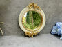 16cm Cream And Gold Decorative Wall Mirror – Floral Motif, thumbnail 1 of 12
