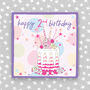 2nd Birthday Card Cake Theme Boy/Girl, thumbnail 2 of 3