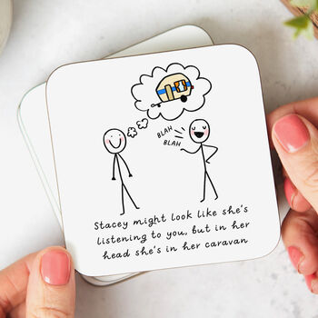 Personalised Coaster 'In My Caravan', 2 of 2