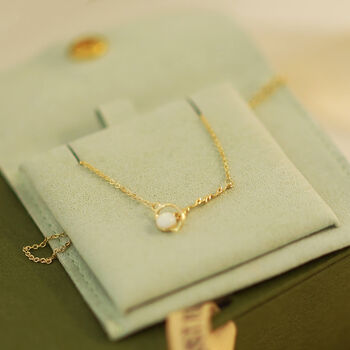 Mama Pendant Necklace With Opal Stone, 5 of 5