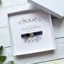 Handmade And Personalised Wedding Card With Crystal Embelishment Any Colour Ribbon, thumbnail 8 of 12
