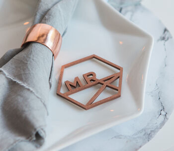 Mr And Mrs Geometric Place Settings, 2 of 3