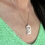 30th Birthday Sterling Silver Tag Necklace, thumbnail 1 of 3