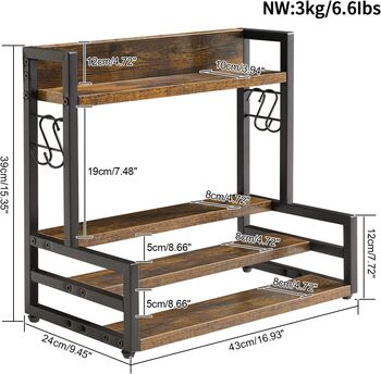 Four Tier Standing Organizer Rack With Stepped Design, 8 of 8