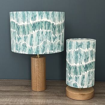 Tidal Mineral Seafoam Blue/Green Drum Lampshades, 6 of 9