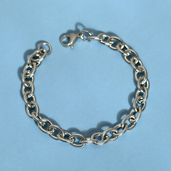 Chunky Stainless Steel Oval Link Chain Bracelet, 2 of 5
