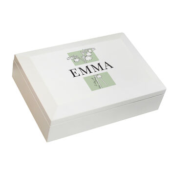Personalised Birth Flower Wooden Jewellery Box, 8 of 8