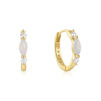Opal Oval Hoops, 2 of 2