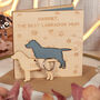 Dog Breed Wooden Birthday Card With Keyring, thumbnail 1 of 6